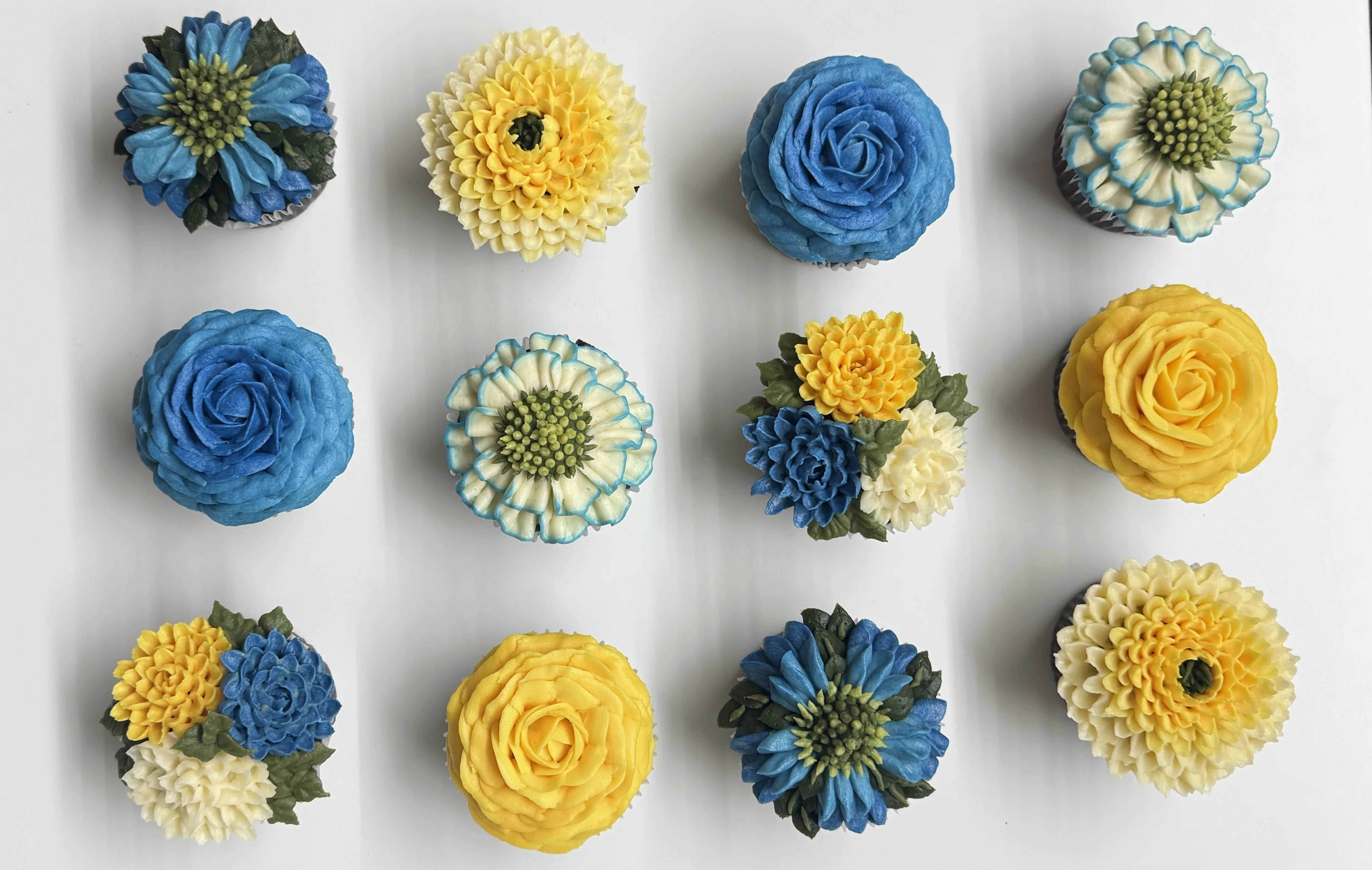Handcrafted floral cupcake bouquet by House of Sugar